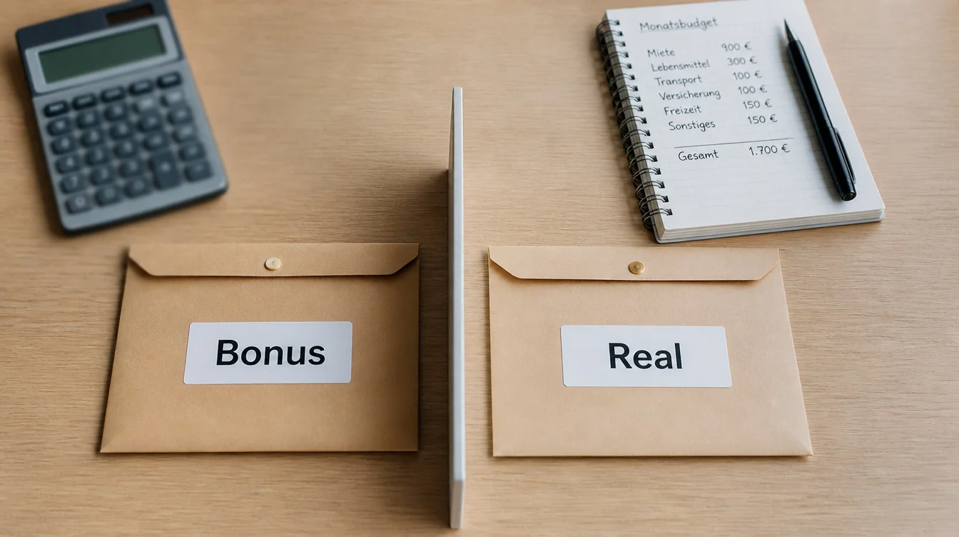 Bonusgeld und Echtgeld als separate Budgets verwalten