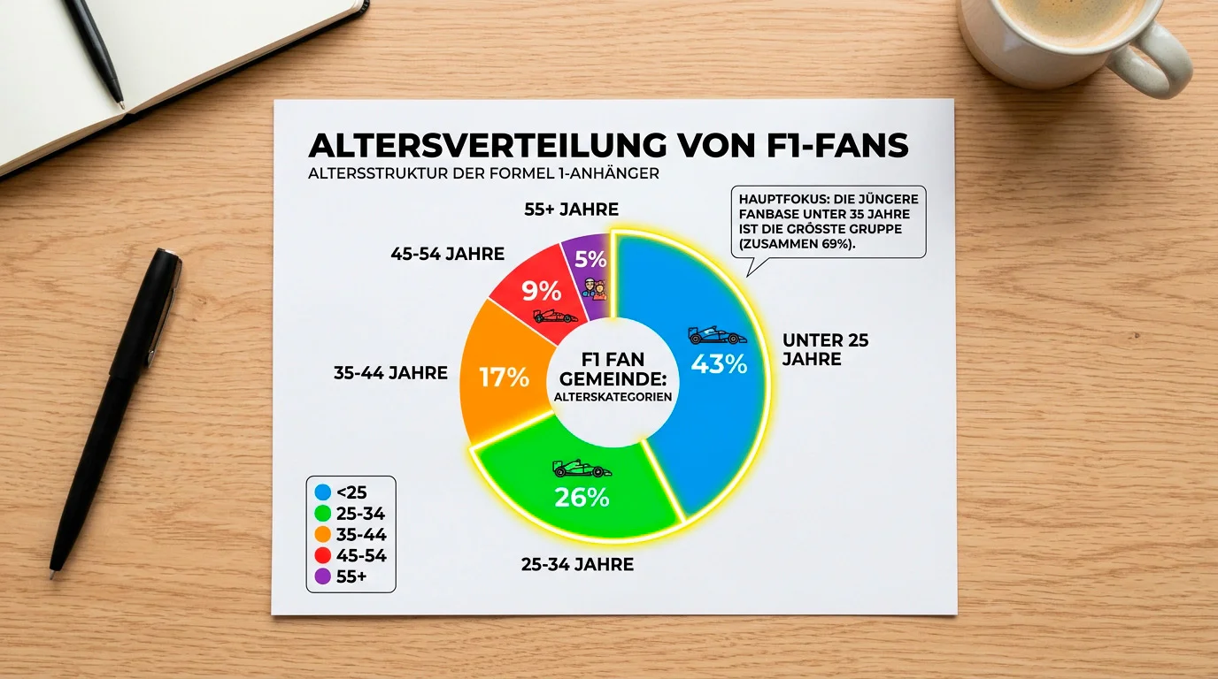 Altersstruktur der globalen Formel-1-Fanbasis