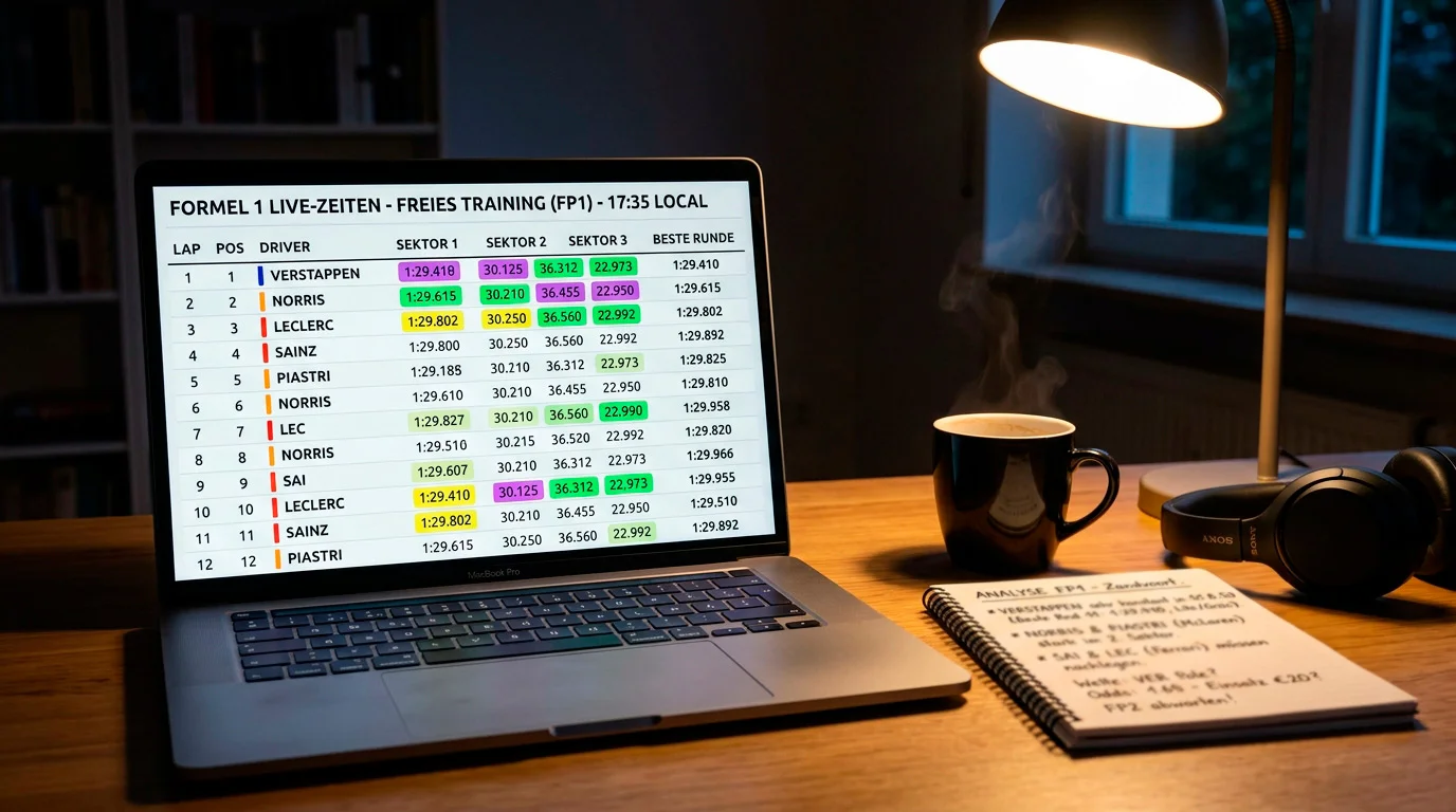 F1-Trainingsdaten und Longrun-Analyse für Wetttipps